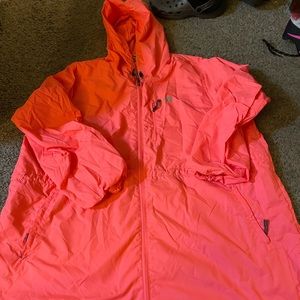 Neon pink windbreaker